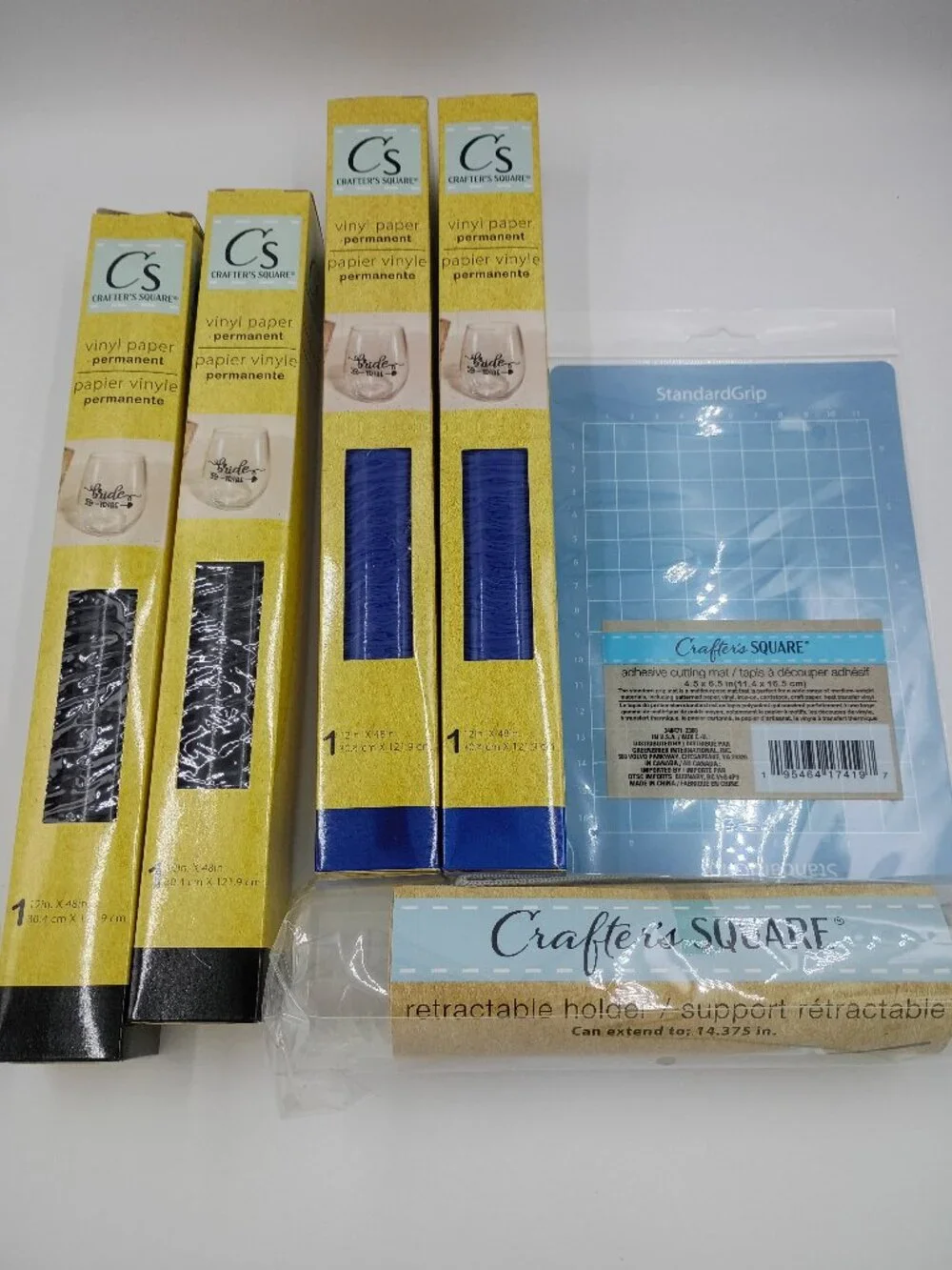 32-Pc Mega Crafting Bundle Vinyl Iron-Ons Stencils Stickers Clear Stamps Kits
